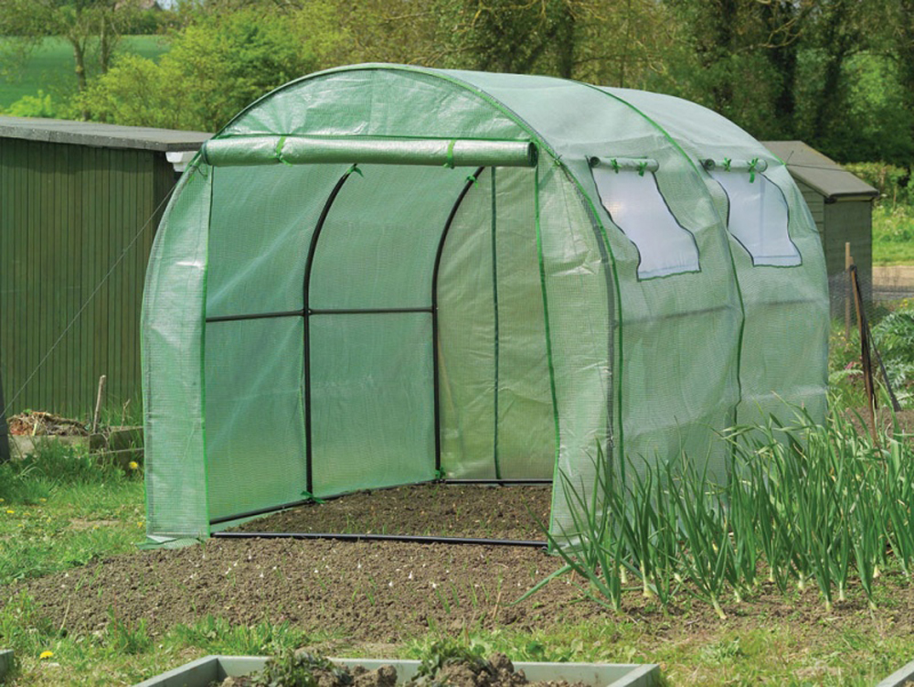 Gardman Polytunnel With Reinforced Cover Windows Greenhouses and Cold Frames