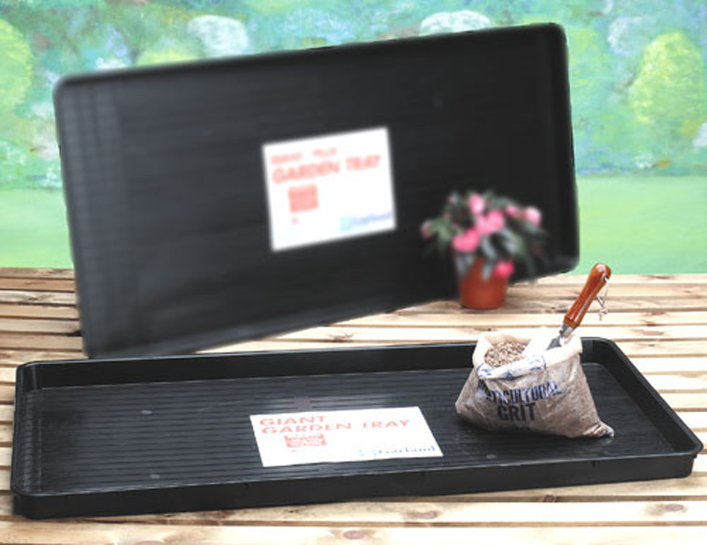 Giant Gravel Tray Black 3 Pack Garden Trays